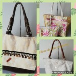 Marie-Antoinette VUOSO et ses sacs et cabas avec différents texxtiles.