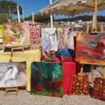 Le stand au Sablettes créatifs de Mme SAINT CAST artiste peintre